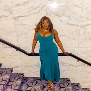 Beautiful Ball/Evening Gown with High Low And Bow Detail